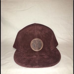 Men's adjustable Timberland Suede SnapBack Purple